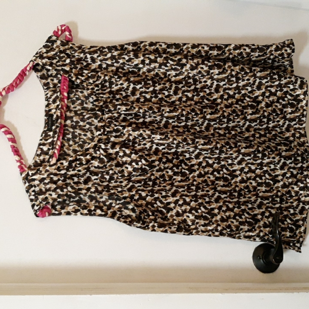Animal Print Sleeveless Blouse Talbots size Large